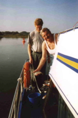 Alfred Baltus und Achim Knorr beim Fischen am Gnsehorn bei Ferch